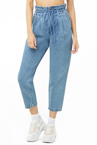 Forever 21 High-rise Boyfriend Jeans , Medium Denim
