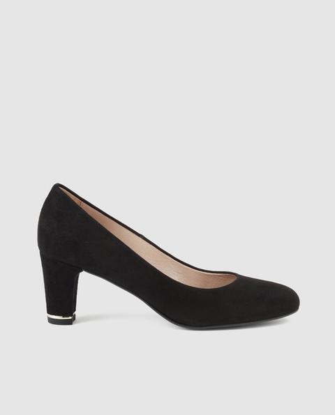 Zendra Basic - Zapatos De Salón De Mujer De Piel En Color Negro