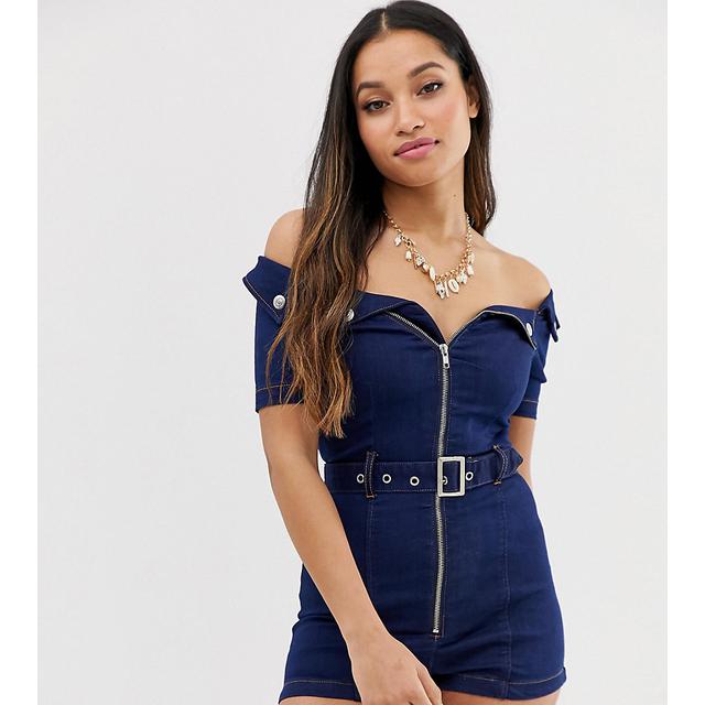 asos denim playsuit