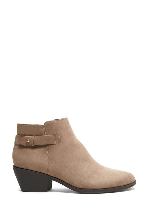 Faux Suede Ankle Boots