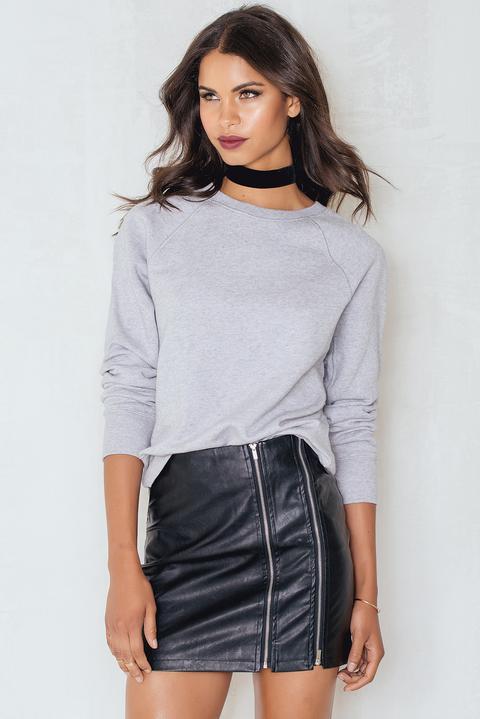 Zipper Pu Skirt