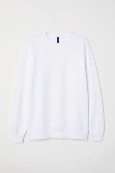 H & M - Felpa Oversize - Bianco