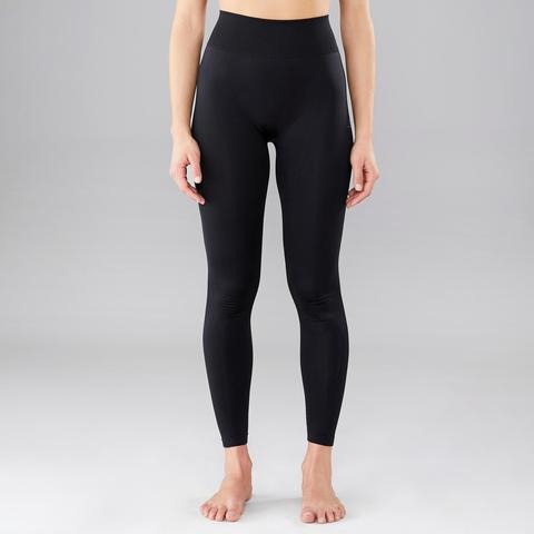 Mallas Leggings Vientre Plano Danza Moderna Domyos Mujer Negro