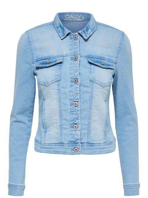 Only Kurze Jeansjacke Damen Blau