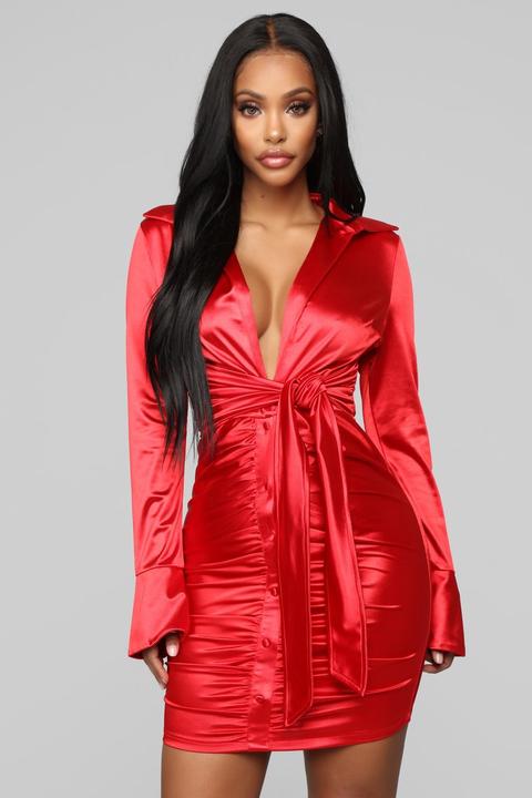 fashion nova red mini dress