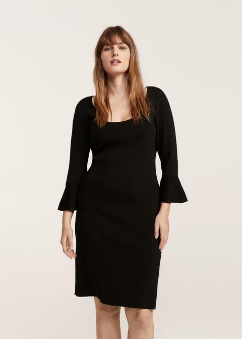 Vestido Manga Volante