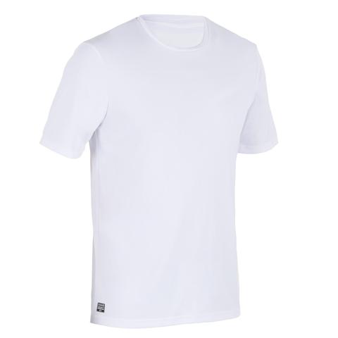 Camiseta Protección Solar Surf Hombre Olaian Blanco Manga Corta Anti-uv