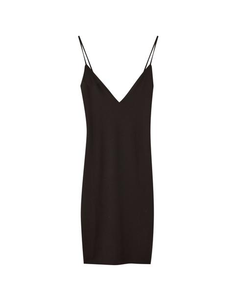 Vestido Mini Negro Ajustado Tirantes
