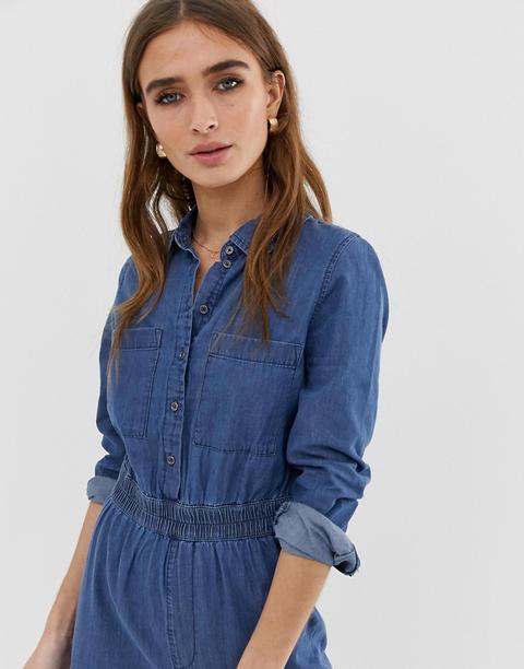 petite denim boiler suit