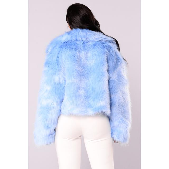 baby blue fuzzy jacket