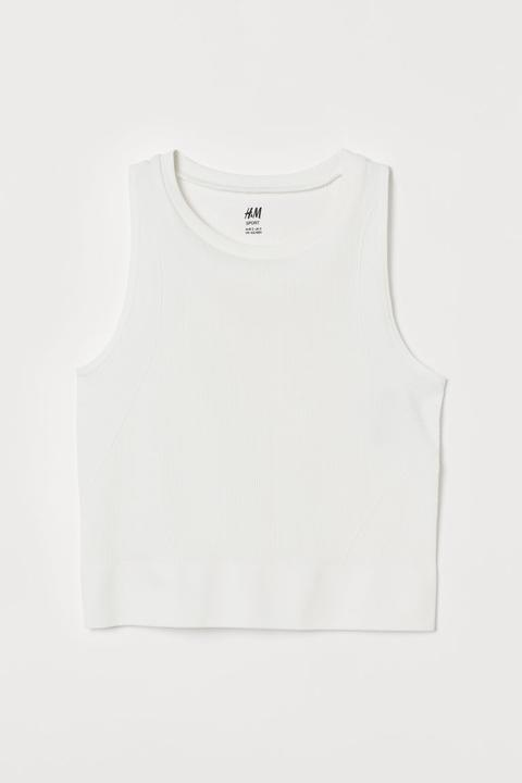 Seamless Sports Top - White