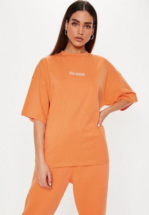 neon orange oversized t shirt