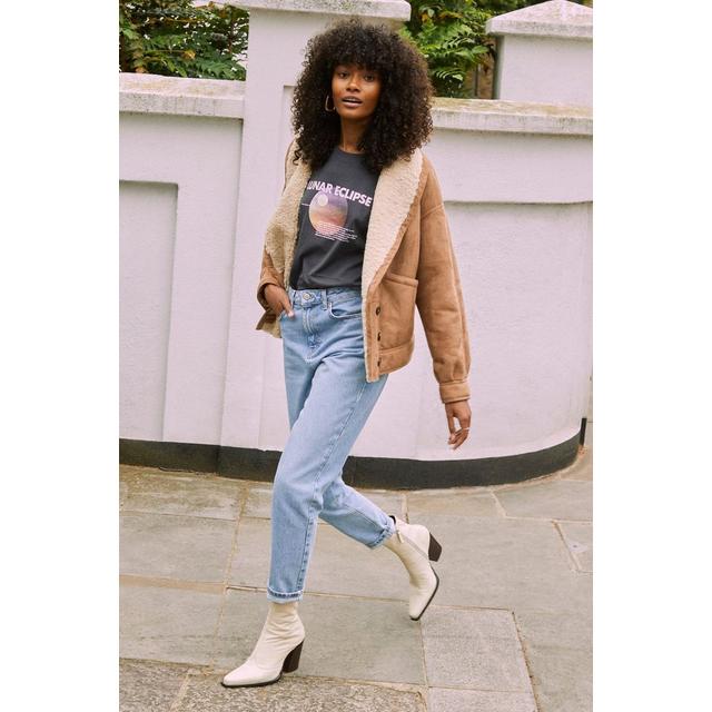 faux shearling jacket topshop