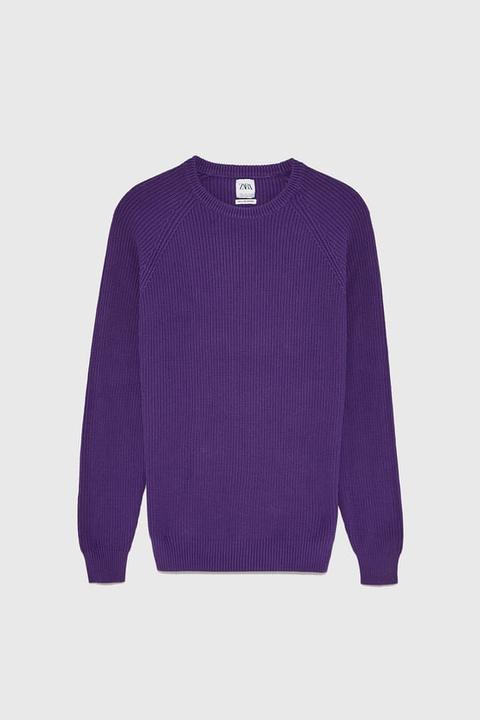 zara purple sweater