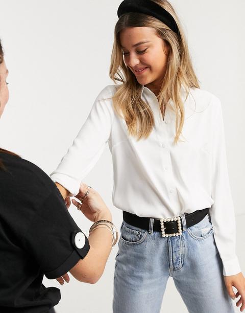 New Look - Chemise Boutonnée - Blanc-crème