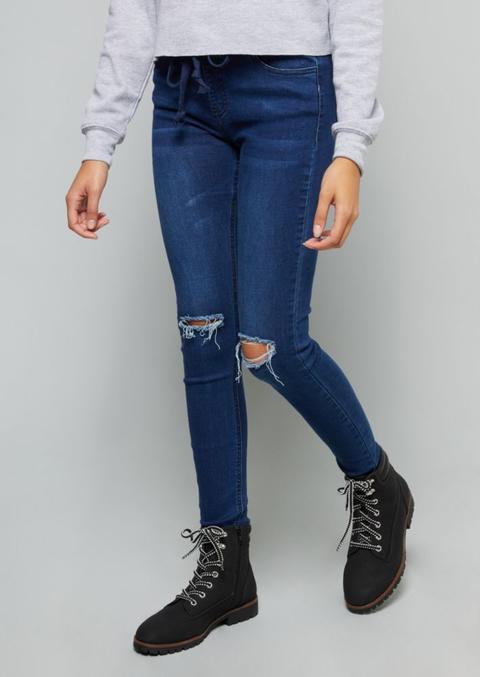 ripped pull on jeggings