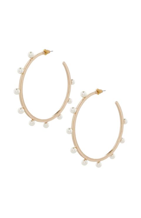 Pearl Hoop Earrings