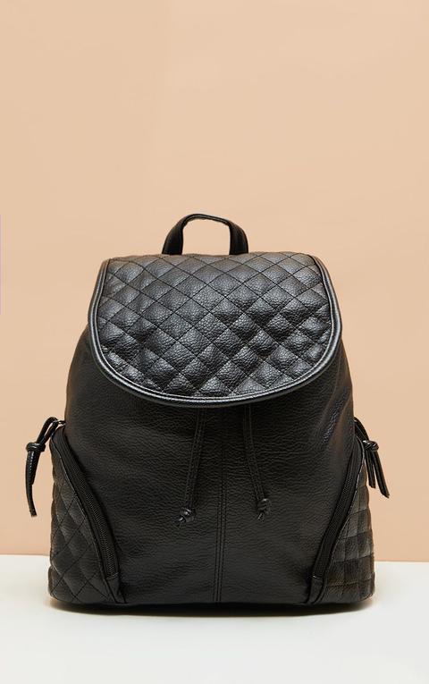 Black Quilted Rucksack