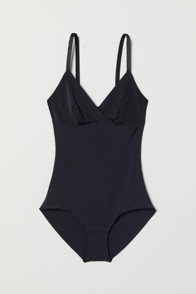 H & M - Body Microfibra Semimodellante - Nero