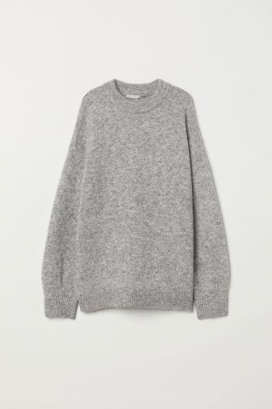 H & M - Fine-knit Mohair-blend Jumper - Grey