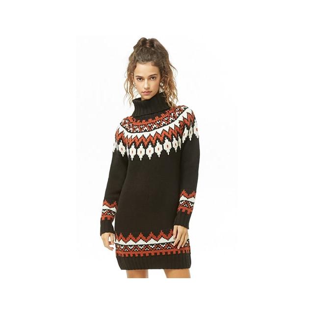 geo print sweater