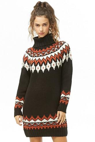 geo print sweater