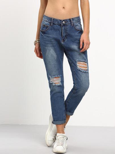 Jeans Roto De Stonewash