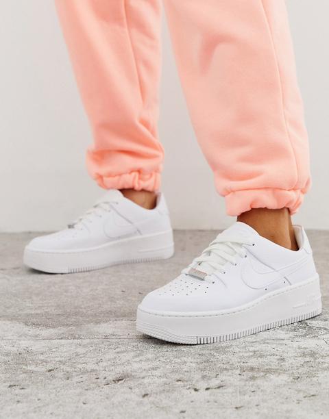 Nike - Air Force 1 Sage - Sneakers Basse Bianche - Bianco from ASOS on 21  Buttons