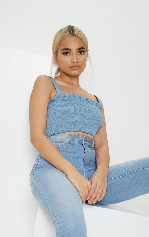Petite - Top À Bretelles Bleu Cendré, Bleu Cendré