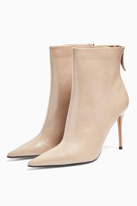 Womens Eda Taupe Point Boots - Taupe, Taupe