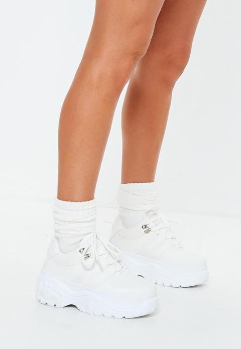 White Super Chunky Sole Trainers, White