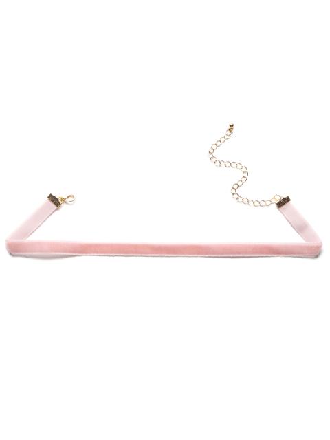 Pink Velvet Choker Necklace