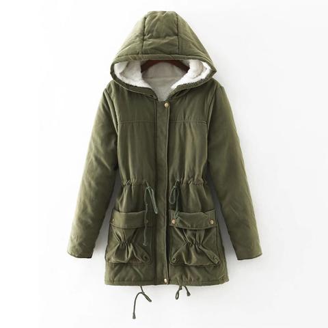 fuzzy lined utility parka coat