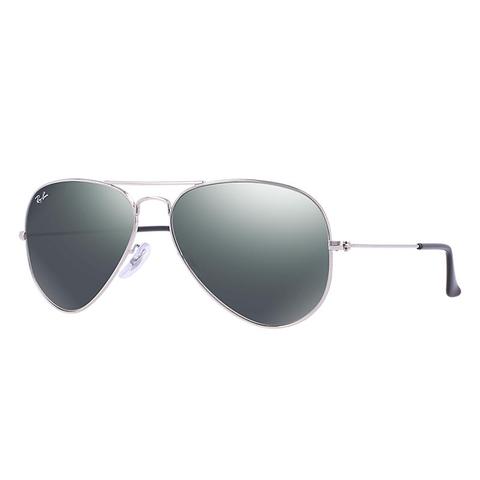 Aviator Mirror Unisex Sunglasses Lentes: Gris, Montura: Plata
