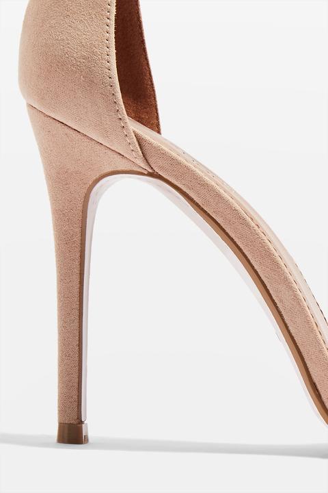 Skinny hot sale nude heels