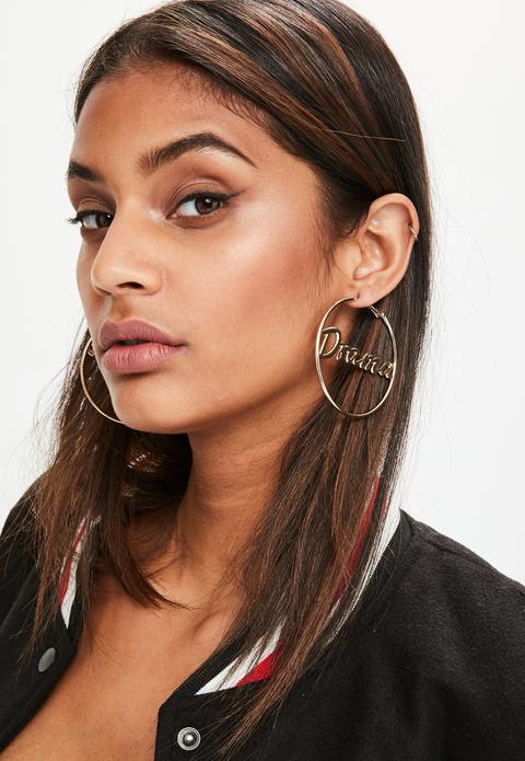 Gold Drama Hoop Earrings