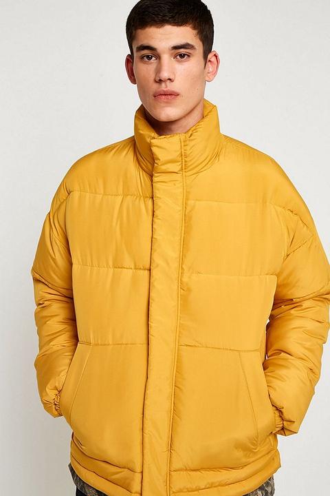 Uo Caramel Zip Puffer Jacket