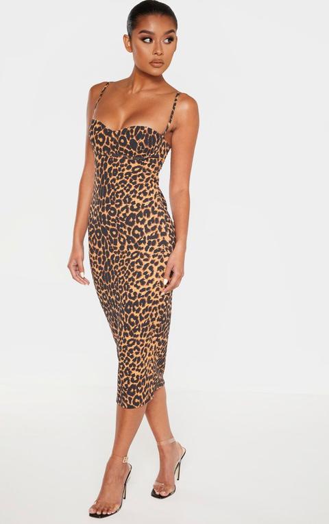 leopard print strappy dress