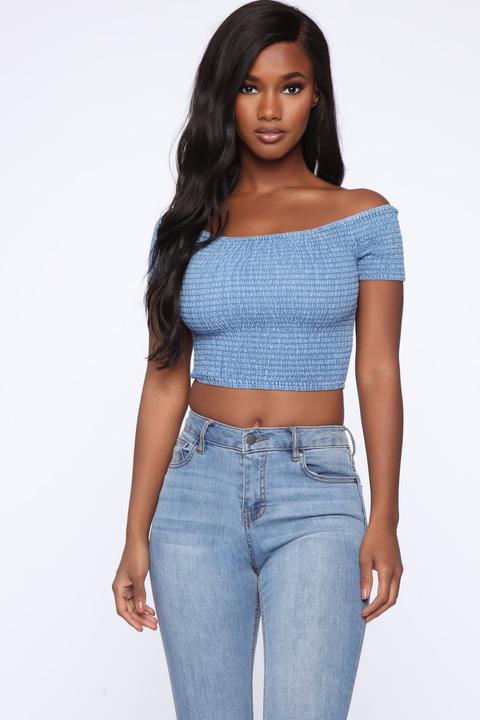 Larissa Crop Top - Blue