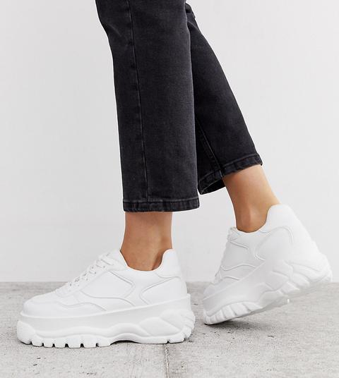 Chunky Sneakers En Blanco Denmark De Asos Design