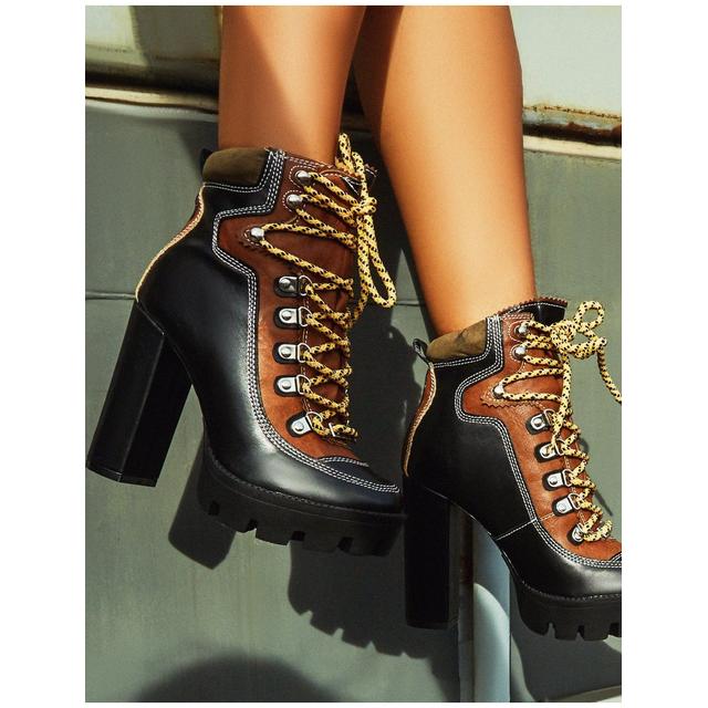 Dropship Vintage Buckle Thick Heel Short Boots Square Heel Women Platform  Ankle Boots Fashion Pu Lace Up Short Boots Big Size 896 to Sell Online at a  Lower Price | Doba