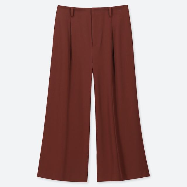 uniqlo wide leg cropped pants