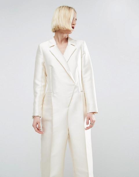 Mono Largo Estilo Esmoquin De Asos White