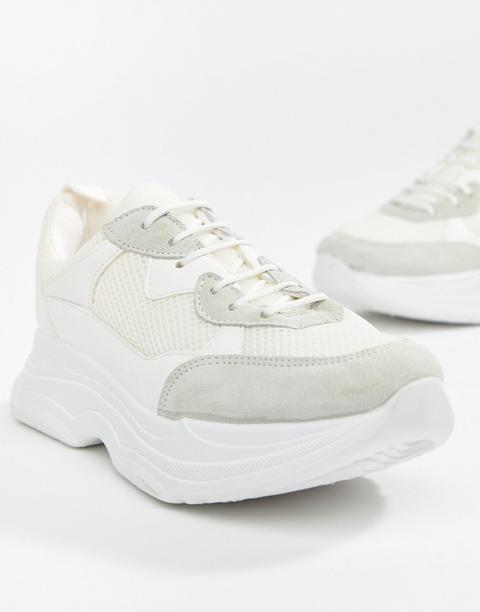 Office Fizzled Chunky Trainer - White