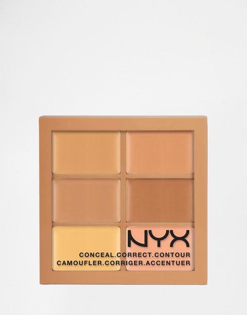 Paleta 3c De Contorno Y Corrector De Nyx Professional Make-up