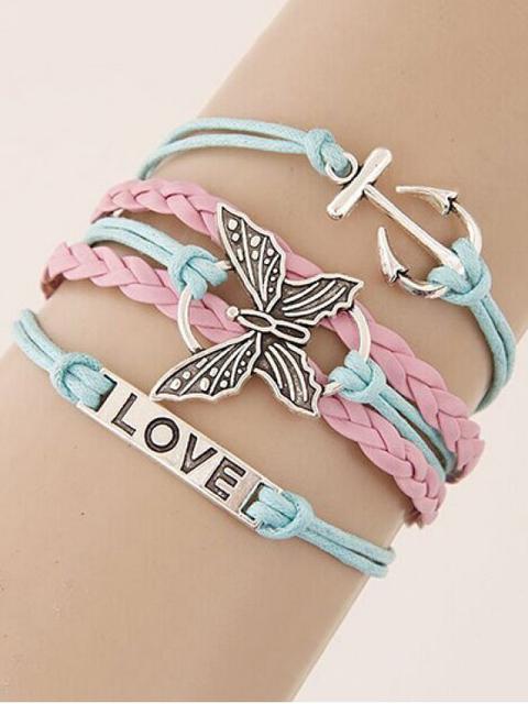 Anchor Butterfly Braided Bracelet