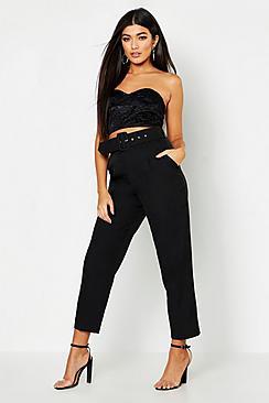 Pantaloni Sartoriali Con Cintura
