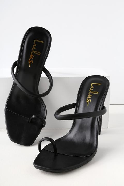 Mimi Black Heeled Sandals
