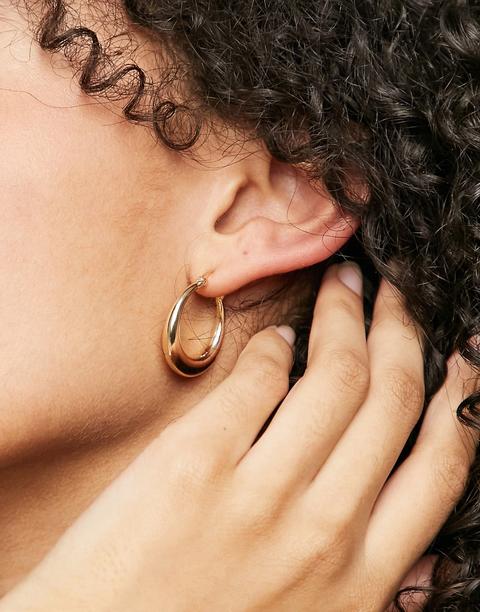 Weekday Mija Hoop Earrings In Gold