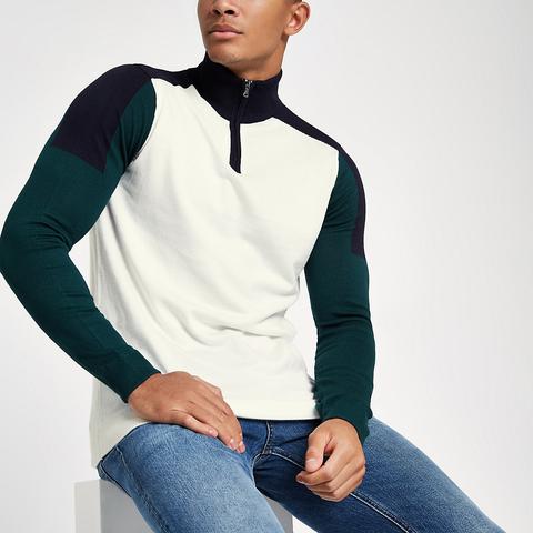 funnel neck zip up sweatshirt